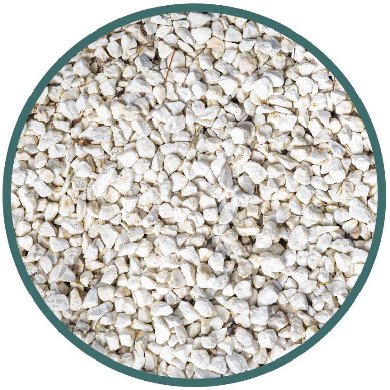 Vente roulé concassé marbre blanc pur décoratif - Joannic Casteljaloux Lot-et-Garonne