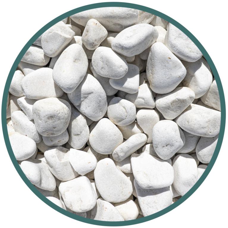 Vente galet décoratif marbre blanc - Joannic Casteljaloux Lot-et-Garonne