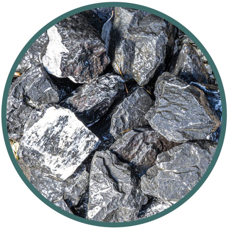 Vente galet et rocher gabion noir zen - Joannic Casteljaloux Lot-et-Garonne